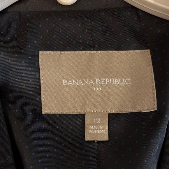 Banana Republic Black and Gray Blazer Tailored Suit Jacket - Picture 7 of 9